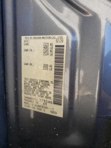 Photo 10 from auction – 2020 NISSAN MAXIMA PLA with VIN 1N4AA6FV7LC379546