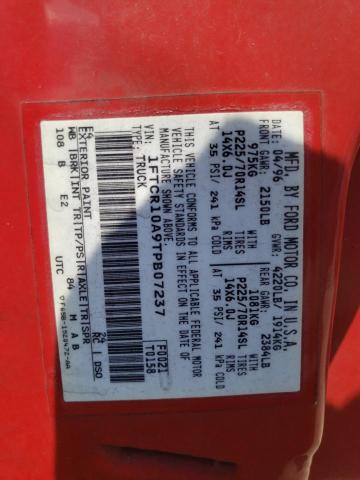 Photo 10 from auction – 1996 FORD RANGER with VIN 1FTCR10A9TPB07237