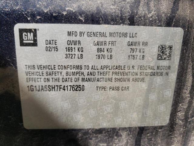 Photo 10 from auction – 2015 CHEVROLET SONIC LS with VIN 1G1JA5SH7F4176250