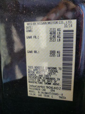 Photo 10 from auction – 2014 NISSAN MAXIMA S with VIN 1N4AA5AP4EC906402