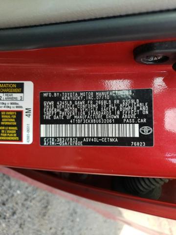 Photo 10 from auction – 2011 TOYOTA CAMRY BASE with VIN 4T1BF3EK8BU632061