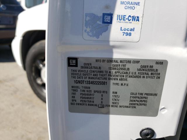 Photo 10 from auction – 2008 CHEVROLET TRAILBLAZE with VIN 1GNDT13S482229381