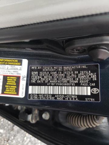 Photo 10 from auction – 2012 TOYOTA CAMRY LE with VIN 4T1BF1FK8CU600795