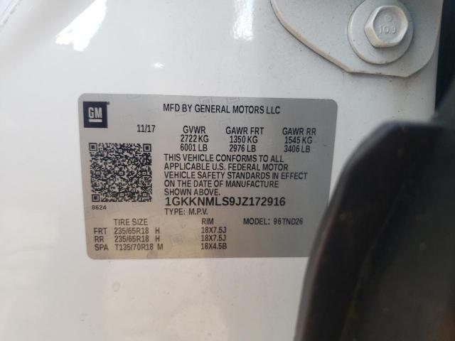 Photo 10 from auction – 2018 GMC ACADIA SLT with VIN 1GKKNMLS9JZ172916