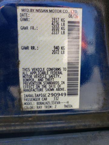 Photo 10 from auction – 2016 NISSAN ALTIMA 2.5 with VIN 1N4AL3AP1GC290949