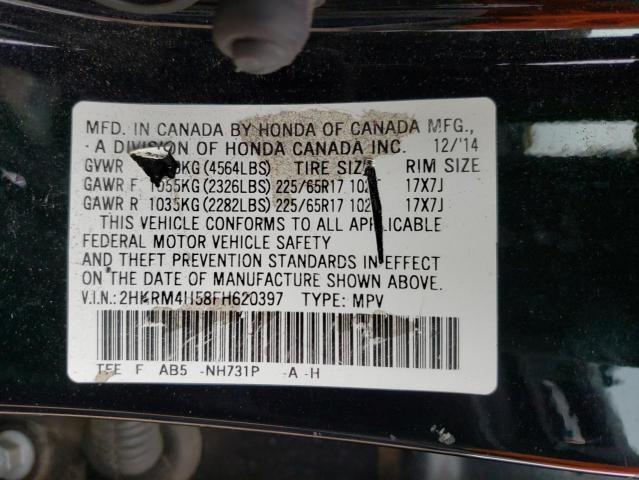 Photo 10 from auction – 2015 HONDA CR-V EX with VIN 2HKRM4H58FH620397