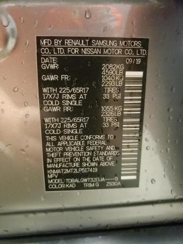 Photo 10 from auction – 2020 NISSAN ROGUE S with VIN KNMAT2MT2LP517419