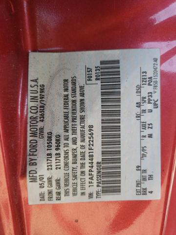 Photo 10 from auction – 2001 FORD MUSTANG with VIN 1FAFP44481F225698