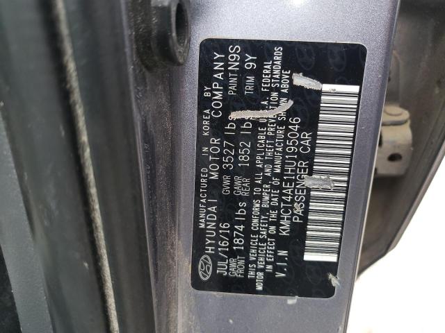 Photo 10 from auction – 2017 HYUNDAI ACCENT SE with VIN KMHCT4AE1HU195046
