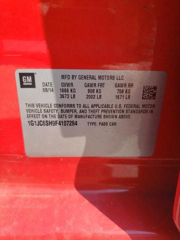 Photo 10 from auction – 2015 CHEVROLET SONIC LT with VIN 1G1JC6SH9F4107284