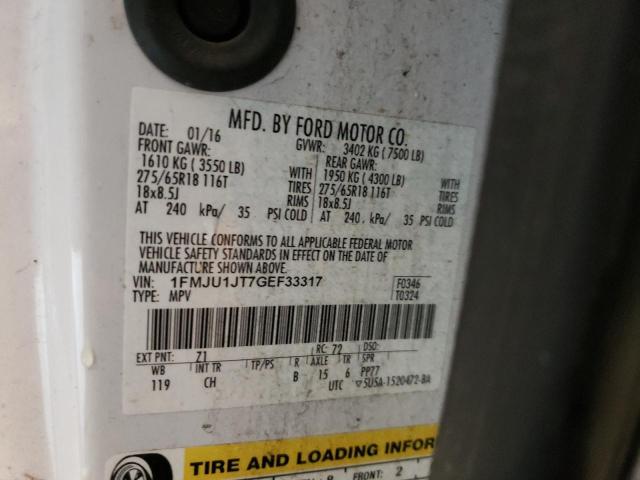 Photo 10 from auction – 2016 FORD EXPEDITION with VIN 1FMJU1JT7GEF33317