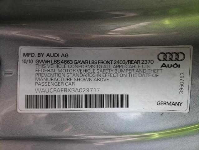 Photo 10 from auction – 2011 AUDI A5 PREMIUM with VIN WAUCFAFRXBA029717