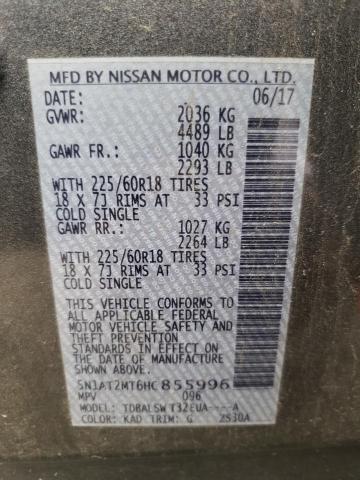 Photo 10 from auction – 2017 NISSAN ROGUE S with VIN 5N1AT2MT6HC855996