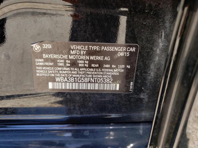 Photo 10 from auction – 2015 BMW 320 I with VIN WBA3B1G58FNT05382
