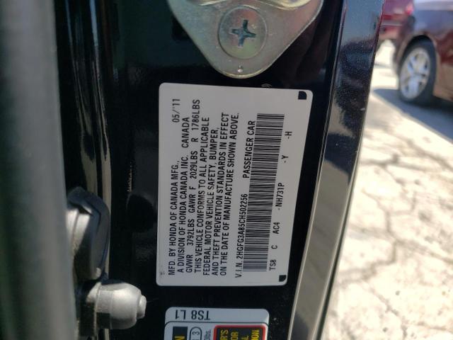 Photo 10 from auction – 2012 HONDA CIVIC EX with VIN 2HGFG3A85CH502256