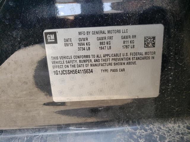 Photo 10 from auction – 2014 CHEVROLET SONIC LT with VIN 1G1JC5SH5E4115634