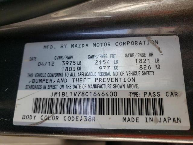 Photo 10 from auction – 2012 MAZDA 3 I with VIN JM1BL1V78C1646400