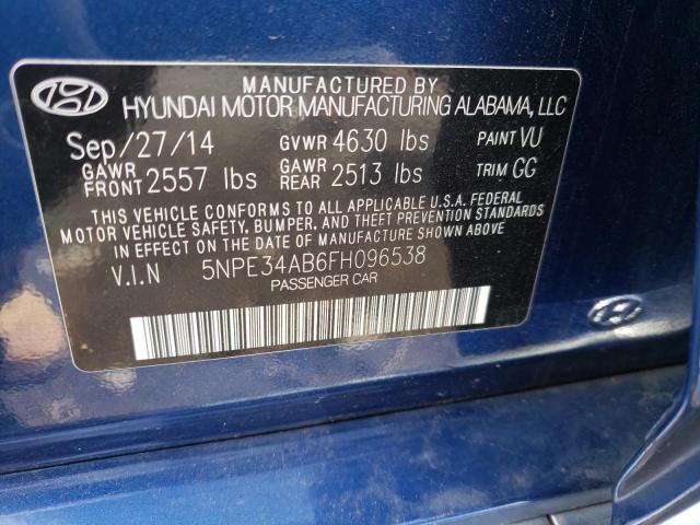 Photo 10 from auction – 2015 HYUNDAI SONATA SPO with VIN 5NPE34AB6FH096538