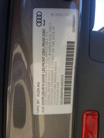 Photo 10 from auction – 2020 AUDI A4 PREMIUM with VIN WAUGMAF44LA053315