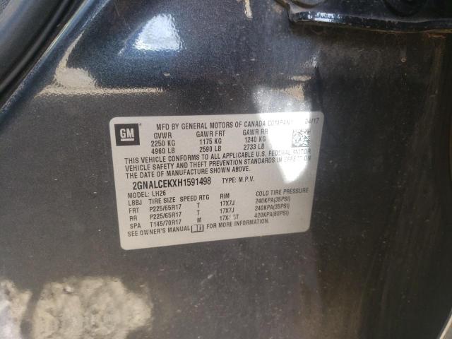Photo 10 from auction – 2017 CHEVROLET EQUINOX LT with VIN 2GNALCEKXH1591498