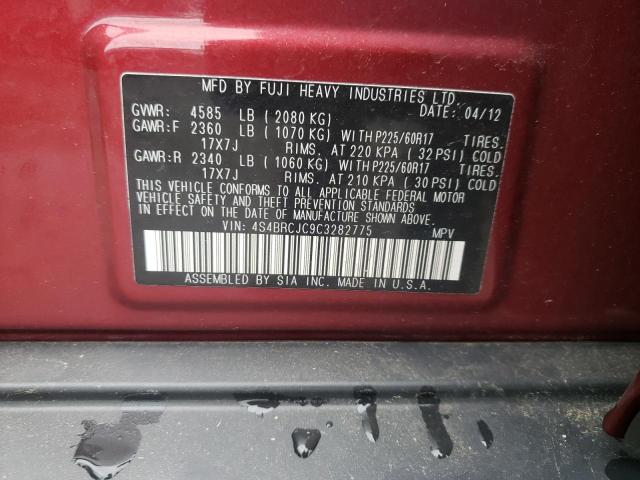 Photo 10 from auction – 2012 SUBARU OUTBACK 2. with VIN 4S4BRCJC9C3282775