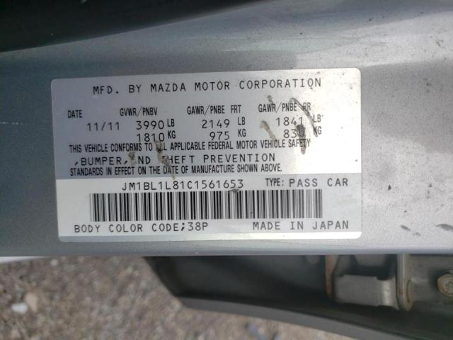 Photo 10 from auction – 2012 MAZDA 3 I with VIN JM1BL1L81C1561653