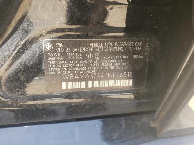 Photo 10 from auction – 2007 BMW 328 I with VIN WBAVA37547NE26518