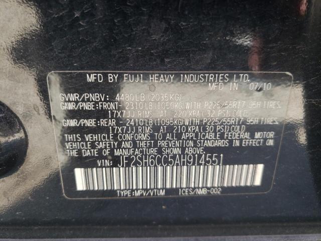 Photo 10 from auction – 2010 SUBARU FORESTER 2 with VIN JF2SH6CC5AH914551