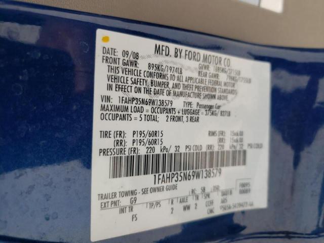Photo 10 from auction – 2009 FORD FOCUS SE with VIN 1FAHP35N69W138579