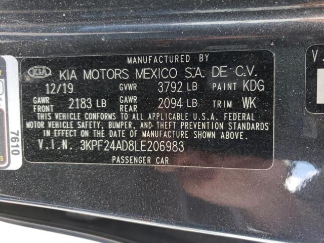 Photo 10 from auction – 2020 KIA FORTE FE with VIN 3KPF24AD8LE206983