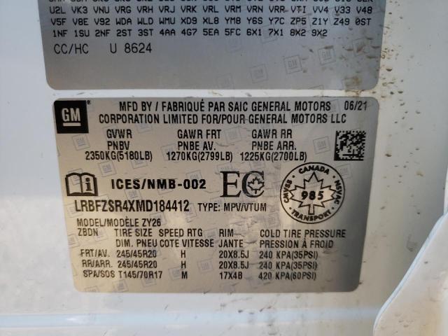 Photo 10 from auction – 2021 BUICK ENVISION A with VIN LRBFZSR4XMD184412