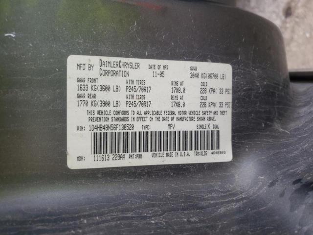 Photo 10 from auction – 2006 DODGE DURANGO SL with VIN 1D4HB48N56F138520