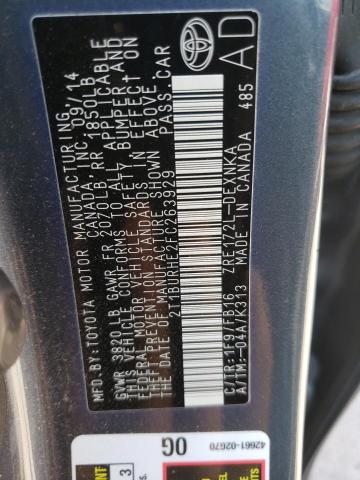 Photo 10 from auction – 2015 TOYOTA COROLLA L with VIN 2T1BURHE2FC263929