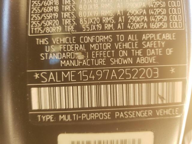 Photo 10 from auction – 2007 LAND ROVER RANGE ROVE with VIN SALME15497A252203