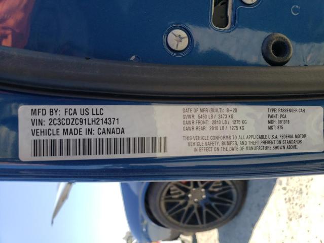 Photo 10 from auction – 2020 DODGE CHALLENGER with VIN 2C3CDZC91LH214371