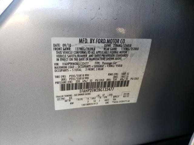 Photo 10 from auction – 2011 FORD TAURUS SEL with VIN 1FAHP2EW2BG133477