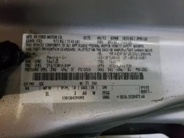 Photo 10 from auction – 2013 FORD FOCUS SE with VIN 1FADP3F23DL325016