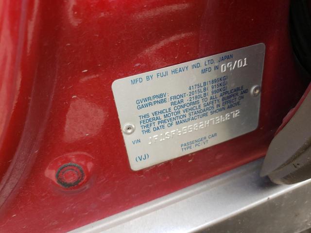 Photo 10 from auction – 2002 SUBARU FORESTER with VIN JF1SF65582H736872