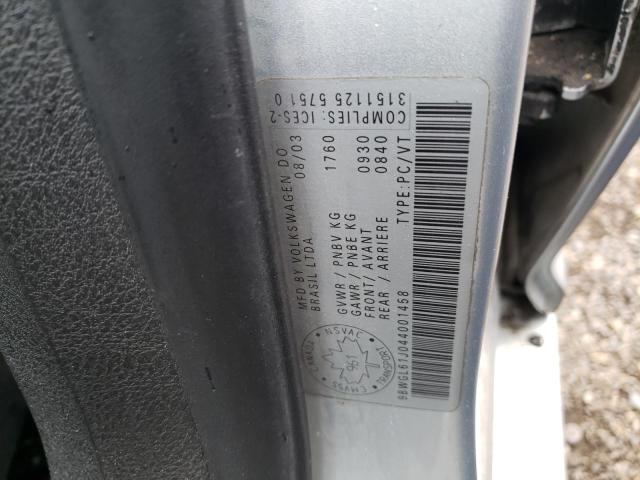 Photo 10 from auction – 2004 VOLKSWAGEN GOLF GLS with VIN 9BWGL61J044001458