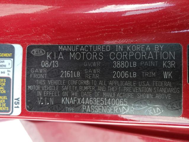 Photo 10 from auction – 2014 KIA FORTE LX with VIN KNAFX4A63E5140065