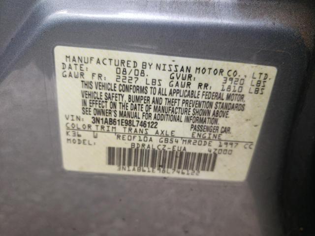 Photo 10 from auction – 2008 NISSAN SENTRA 2.0 with VIN 3N1AB61E98L746122