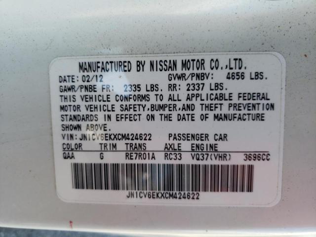 Photo 10 from auction – 2012 INFINITI G37 BASE with VIN JN1CV6EKXCM424622