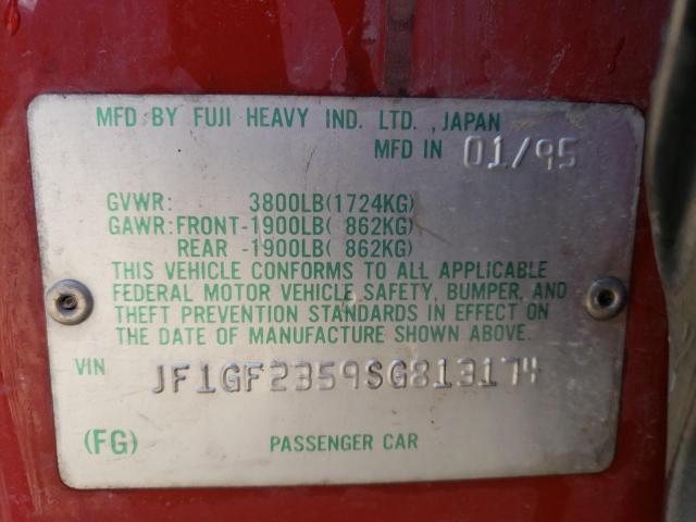 Photo 10 from auction – 1995 SUBARU IMPREZA L with VIN JF1GF2359SG813174