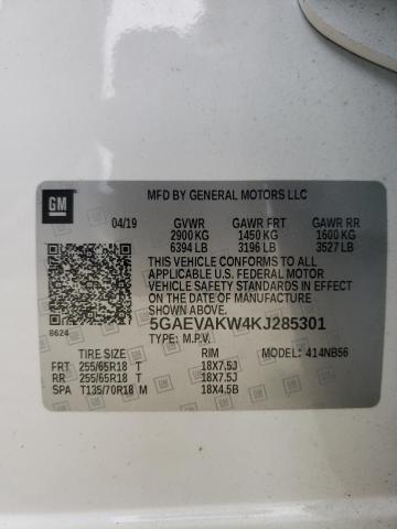 Photo 10 from auction – 2019 BUICK ENCLAVE ES with VIN 5GAEVAKW4KJ285301
