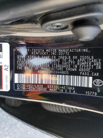 Photo 10 from auction – 2012 TOYOTA AVALON BAS with VIN 4T1BK3DB5CU448825