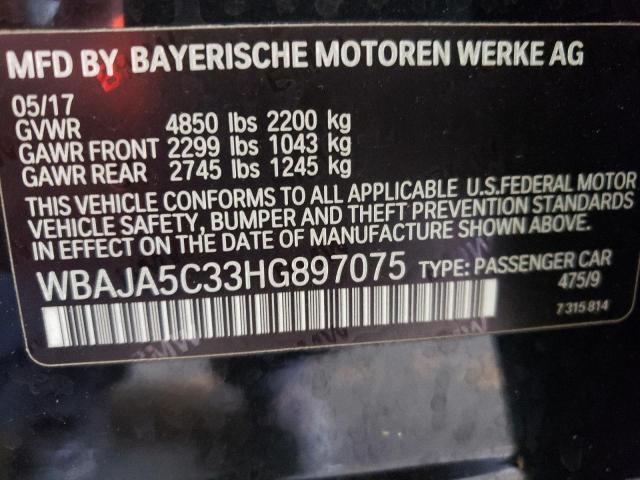 Photo 10 from auction – 2017 BMW 530 I with VIN WBAJA5C33HG897075