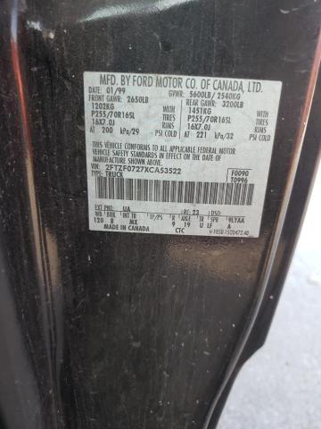 Photo 10 from auction – 1999 FORD F150 with VIN 2FTZF0727XCA53522