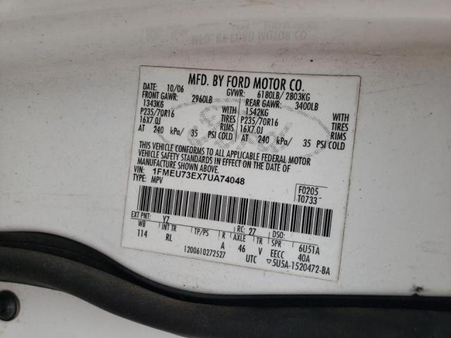 Photo 10 from auction – 2007 FORD EXPLORER X with VIN 1FMEU73EX7UA74048