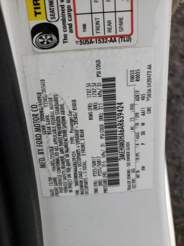 Photo 10 from auction – 2016 MERCURY MILAN with VIN 3MEHM0HA6AR639424