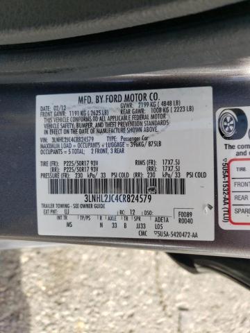 Photo 10 from auction – 2012 LINCOLN MKZ with VIN 3LNHL2JC4CR824579
